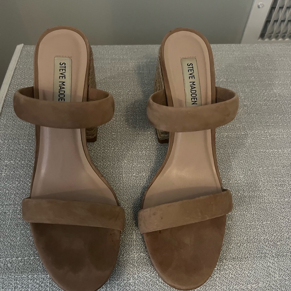 Steve Madden Brown Wedge Sandals